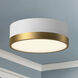 Alora Mood Brisbane 2 Light 12 inch Aged Gold and White Flush Mount Ceiling Light