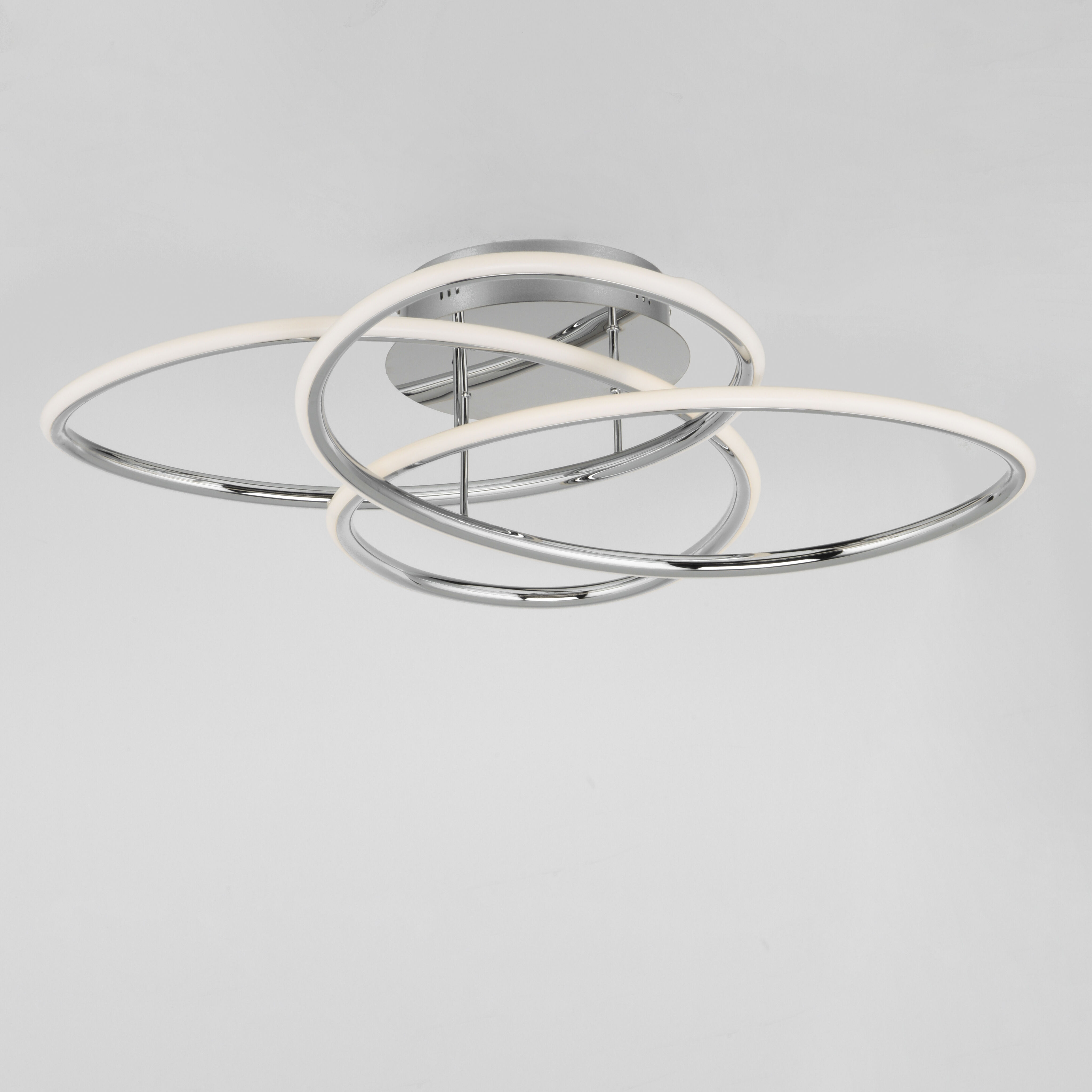 Coaster LED 20.25 inch Polished Chrome Flush Mount Ceiling Light