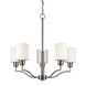Signature 5 Light 24.75 inch Brushed Nickel Chandelier Ceiling Light