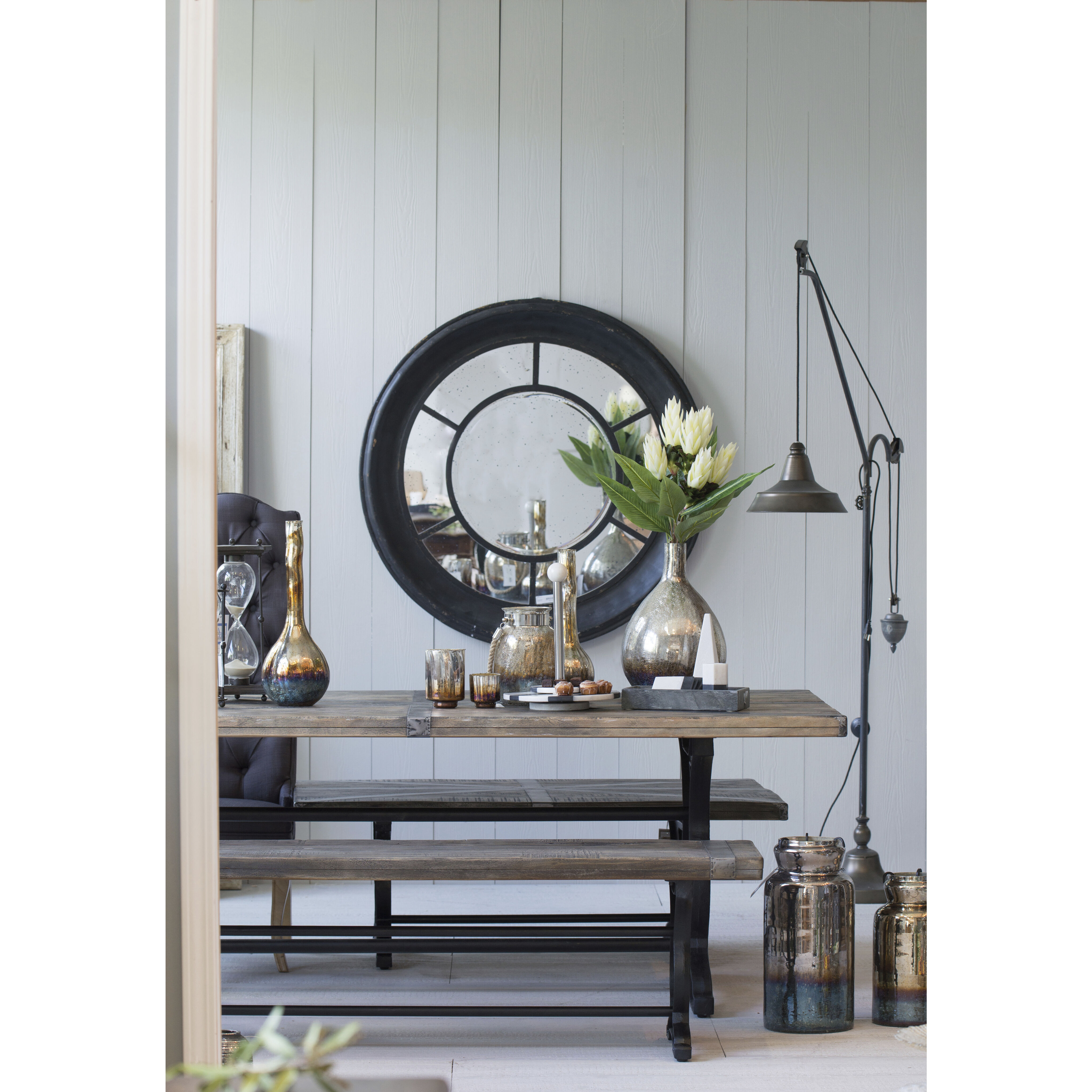 Cameron 47 X 47 inch Black Mirror