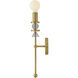 Prim 1 Light 5.25 inch Lacquered Brass Sconce Wall Light