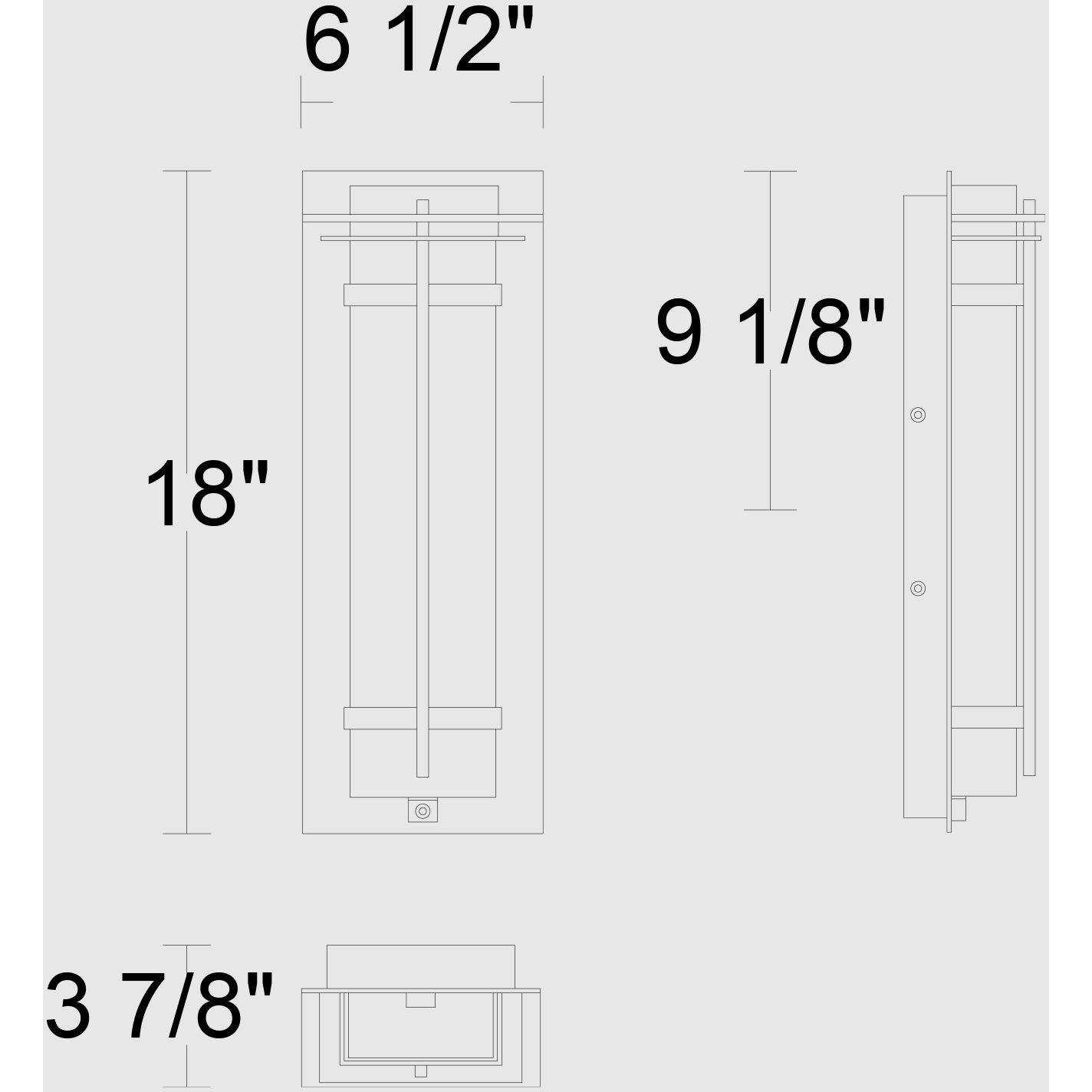 Frank LED 18 inch Sand Black Outdoor Wall Sconce