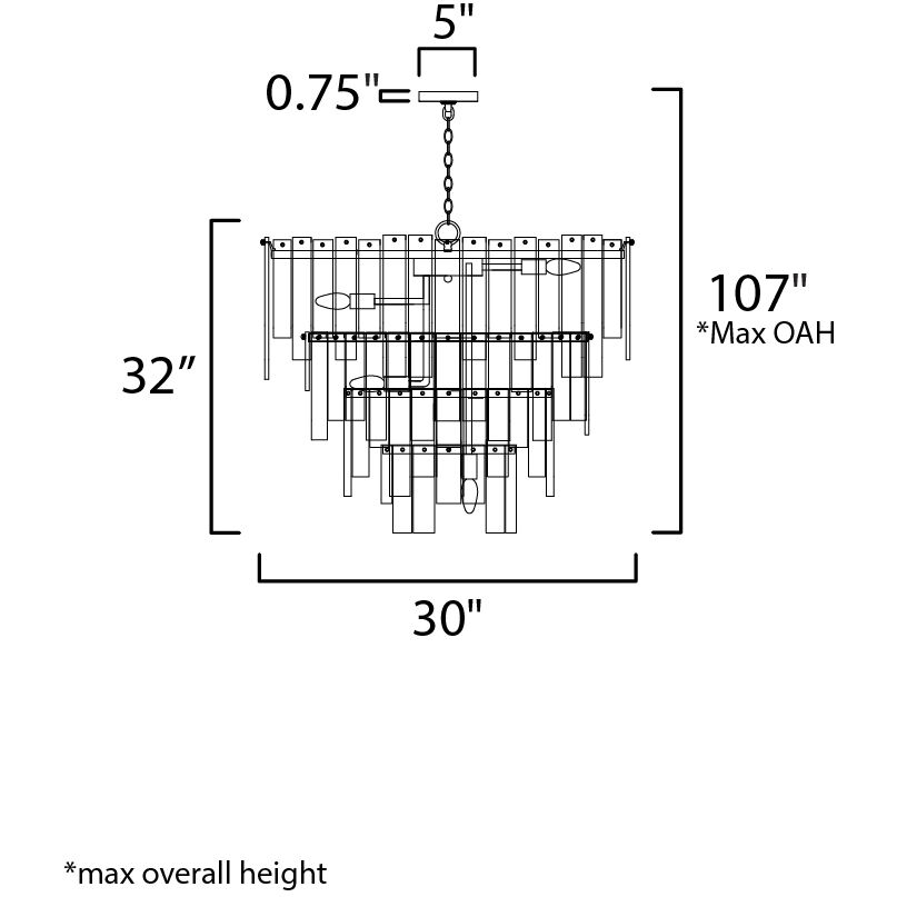 Warren 12 Light 30 inch Gold Leaf Multi-Light Pendant Ceiling Light