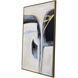 Nouveau Blue and Metallic and White Canvas, The Studio