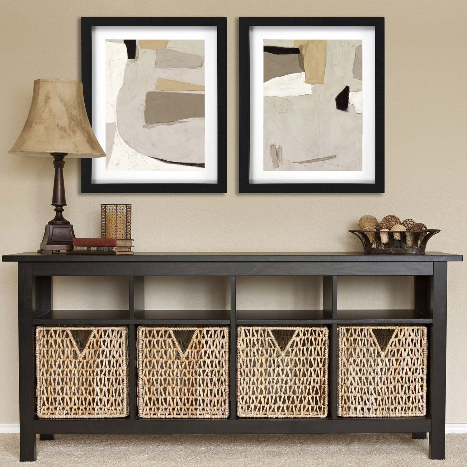 Yukon Beige and Black and Brown and Sepia Framed Art