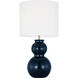Drew & Jonathan Buckley 27.38 inch 9 watt Gloss Navy Table Lamp Portable Light