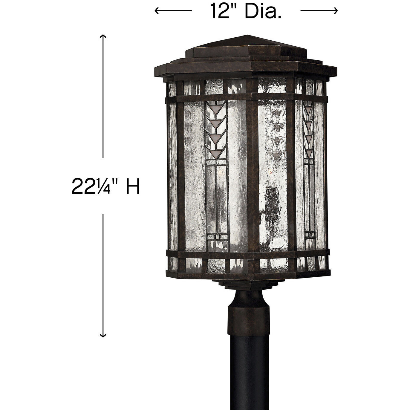 Tahoe 4 Light 22.25 inch Regency Bronze Outdoor Post Mount Lantern