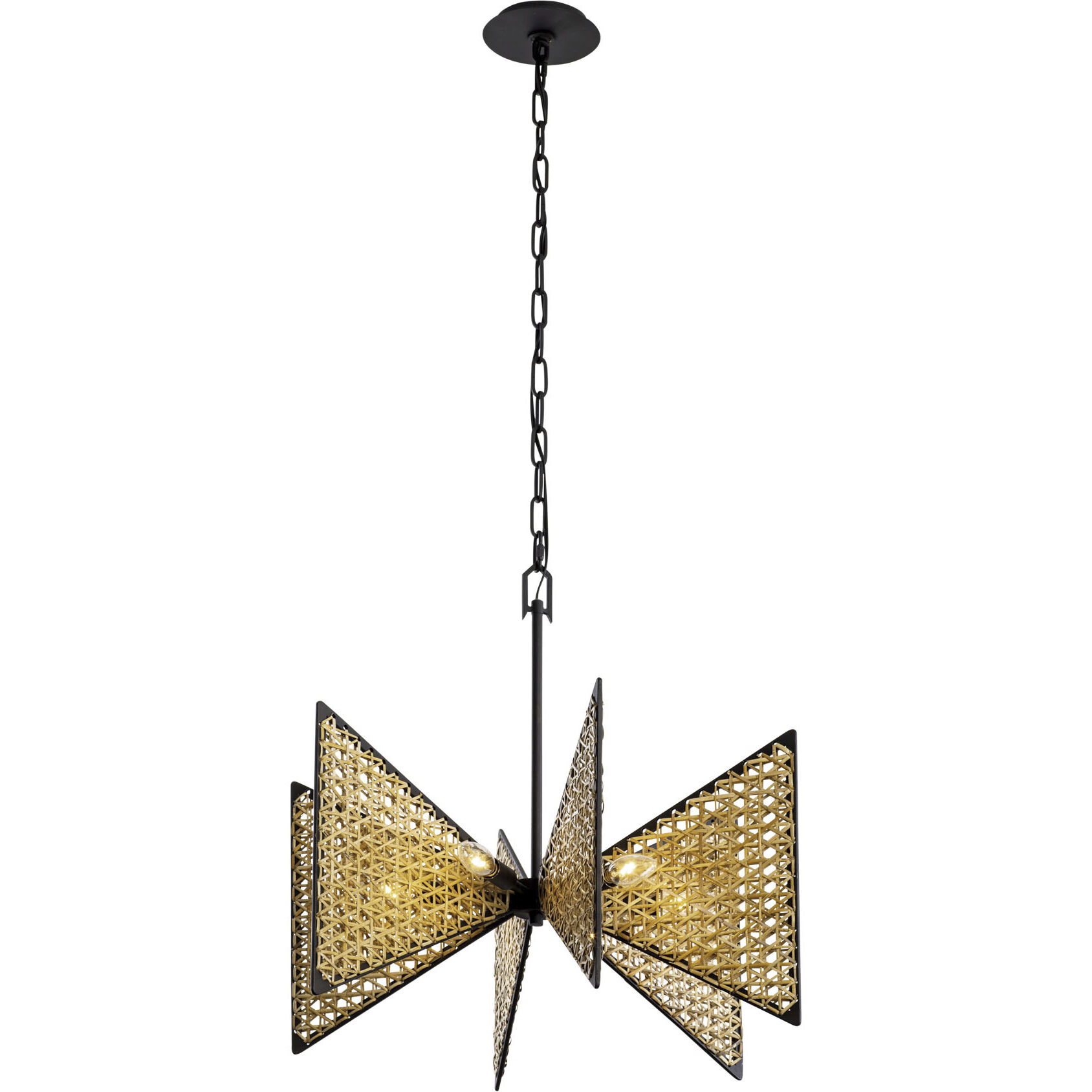 Machina 6 Light 24 inch Matte Black with Sulihiya Chandelier Ceiling Light, Smithsonian Collaboration
