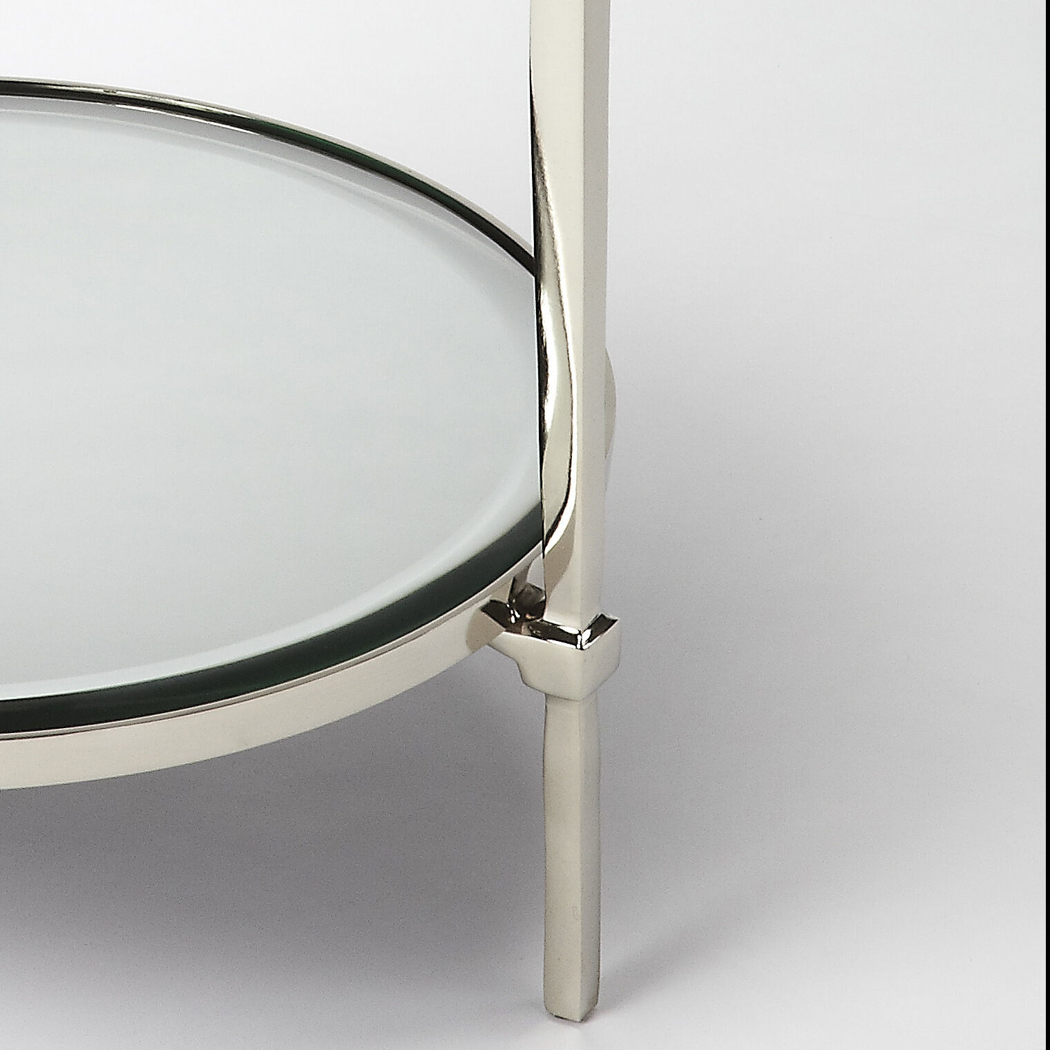 Jolene Metal & Mirror 23 X 21 inch Butler Loft Accent Table