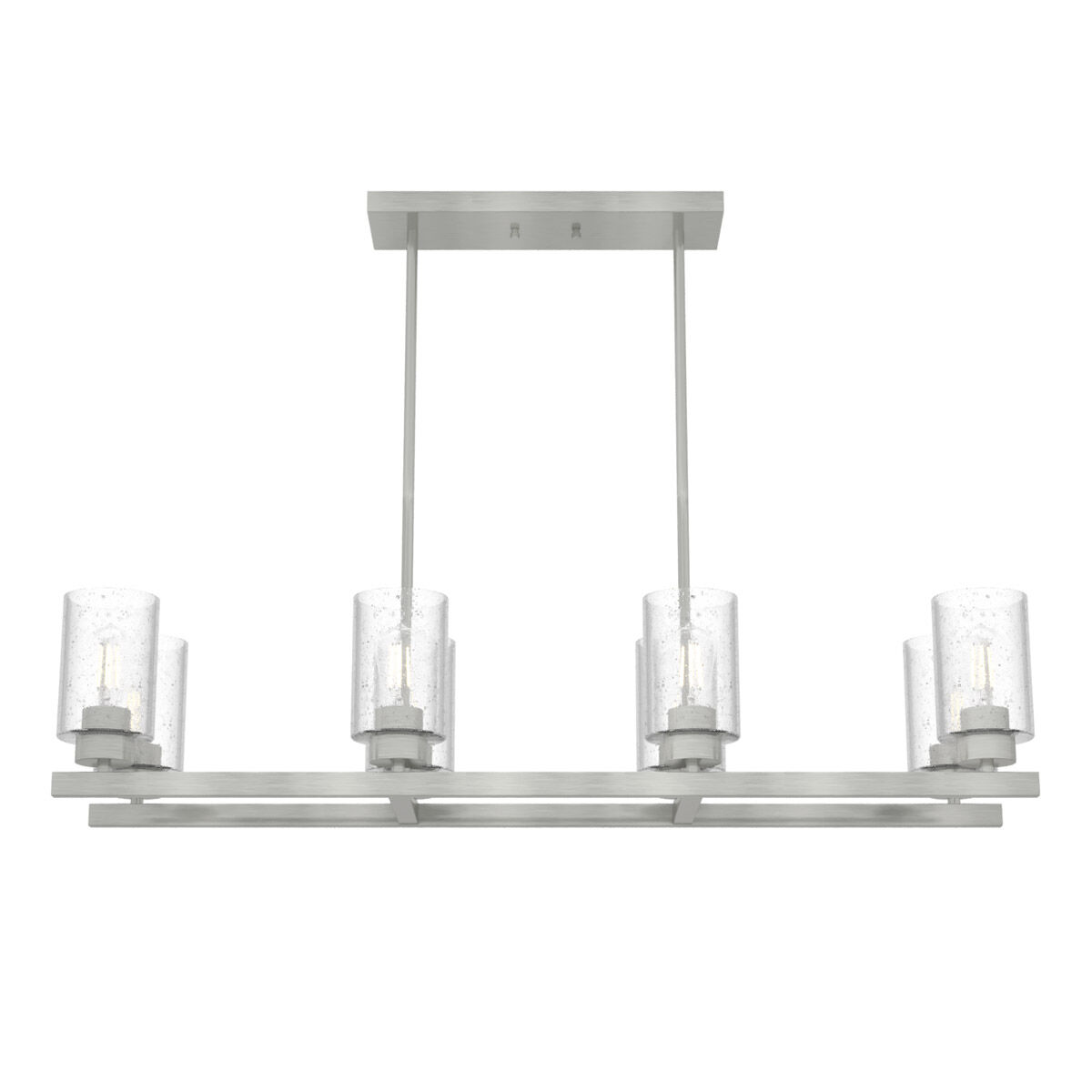 Hartland 8 Light 40 inch Brushed Nickel Linear Chandelier Ceiling Light