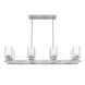 Hartland 8 Light 40 inch Brushed Nickel Linear Chandelier Ceiling Light