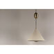 Fontana 1 Light 18 inch Patina Brass/Soft Sand Pendant Ceiling Light