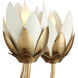 Star Magnolia 10 Light 26.5 inch Antique Brass Chandelier Ceiling Light