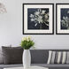 Midnight Lilies Black and Blue and Neutral and White Framed Art