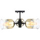 Gatsby 3 Light 20.5 inch Matte Black Semi Flush Mount Ceiling Light