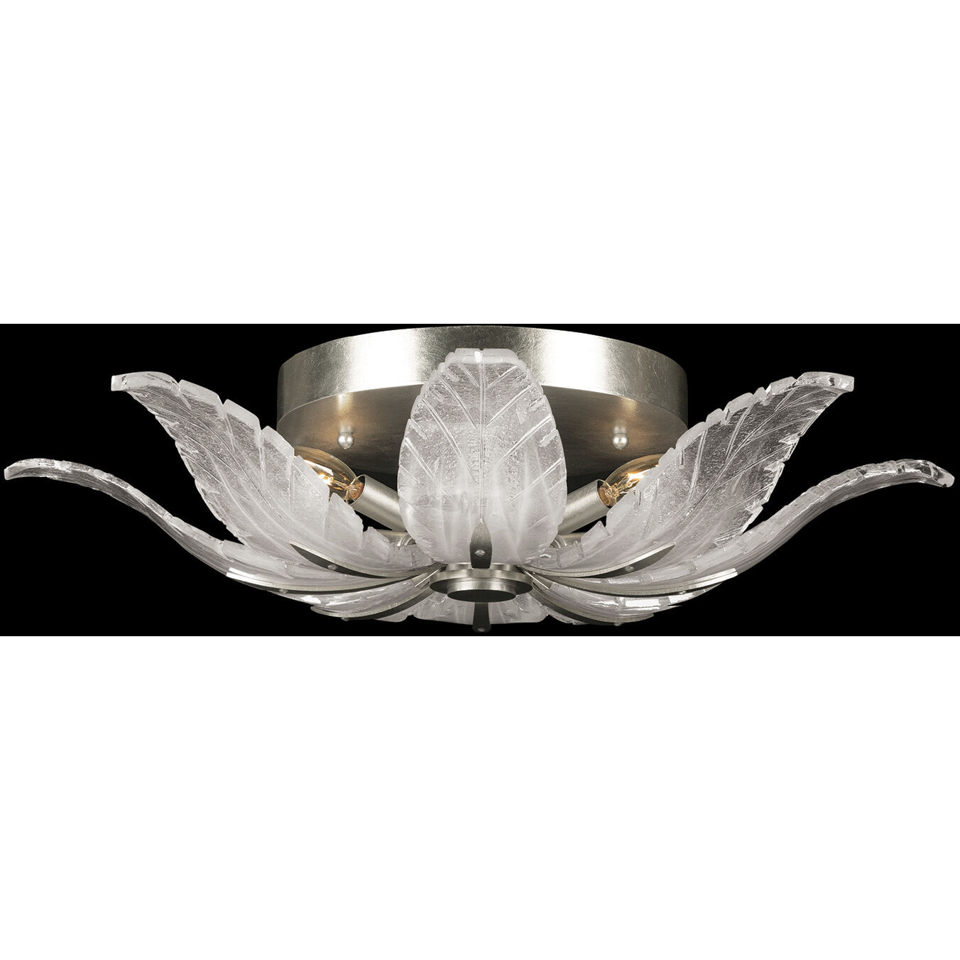 Plume 4 Light 28 inch Silver Semi-Flush Mount Ceiling Light
