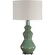 Kitley 29.25 inch 150 watt Sage Green Glaze and Antique Brass Table Lamp Portable Light
