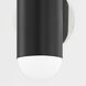 Kira 2 Light Polished Nickel/Soft Black Wall Sconce Wall Light