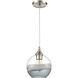 Sutter Creek 1 Light 8 inch Satin Nickel Mini Pendant Ceiling Light