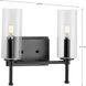 Elara 2 Light 13 inch Matte Black Bath Vanity Wall Light