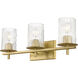 Grayson 3 Light 23 inch Modern Gold Vanity Wall Light