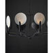 Tirtoff 8 Light 44 inch Satin Black/Sugar White Chandelier Ceiling Light