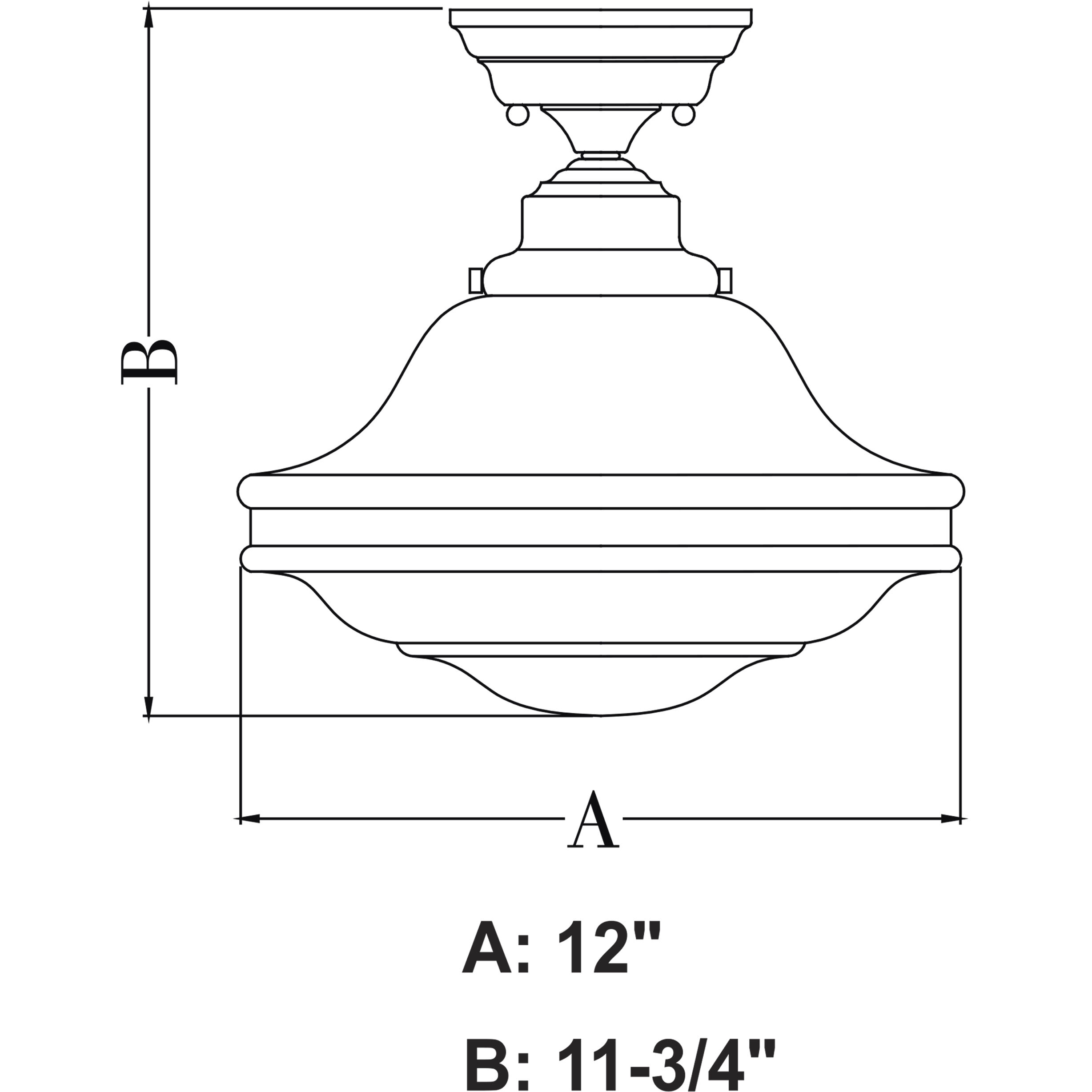 Huntley LED 12 inch Oil Rubbed Bronze Semi-Flush Mount Ceiling Light