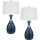 Limburg 28.5 inch 150.00 watt Deep Blue Table Lamp Portable Light, Gourd Style