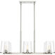 Callista 6 Light 43.5 inch Polished Nickel Linear Chandelier Ceiling Light
