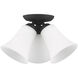Ridgedale 3 Light 13 inch Black Semi-Flush Mount Ceiling Light