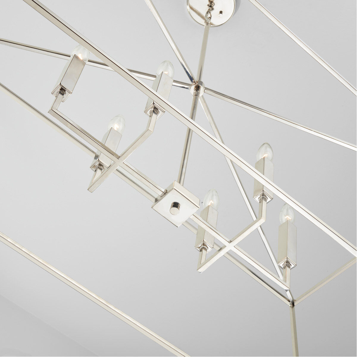 Thea 6 Light 42 inch Polished Nickel Island Ceiling Light