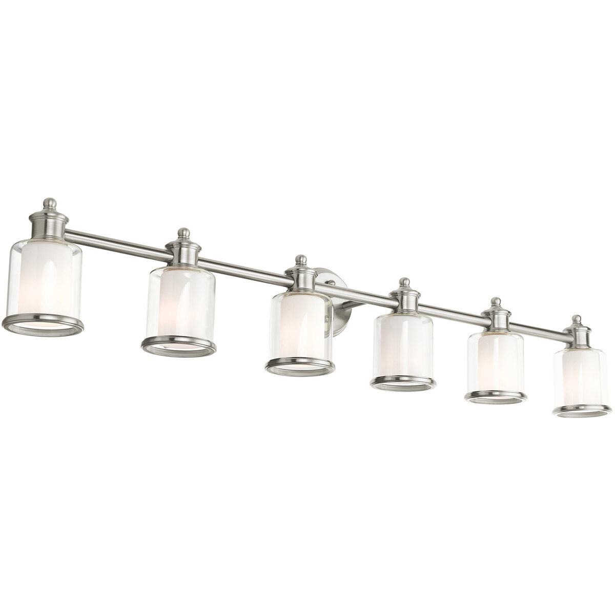 Middlebush 6 Light 55 inch Brushed Nickel Vanity Sconce Wall Light