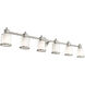 Middlebush 6 Light 55 inch Brushed Nickel Vanity Sconce Wall Light