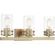 Lunden 3 Light 22 inch Modern Gold Bathroom Vanity Light Wall Light