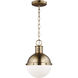 TOB by Thomas O'Brien Hanks LED 8.13 inch Satin Brass Pendant Ceiling Light