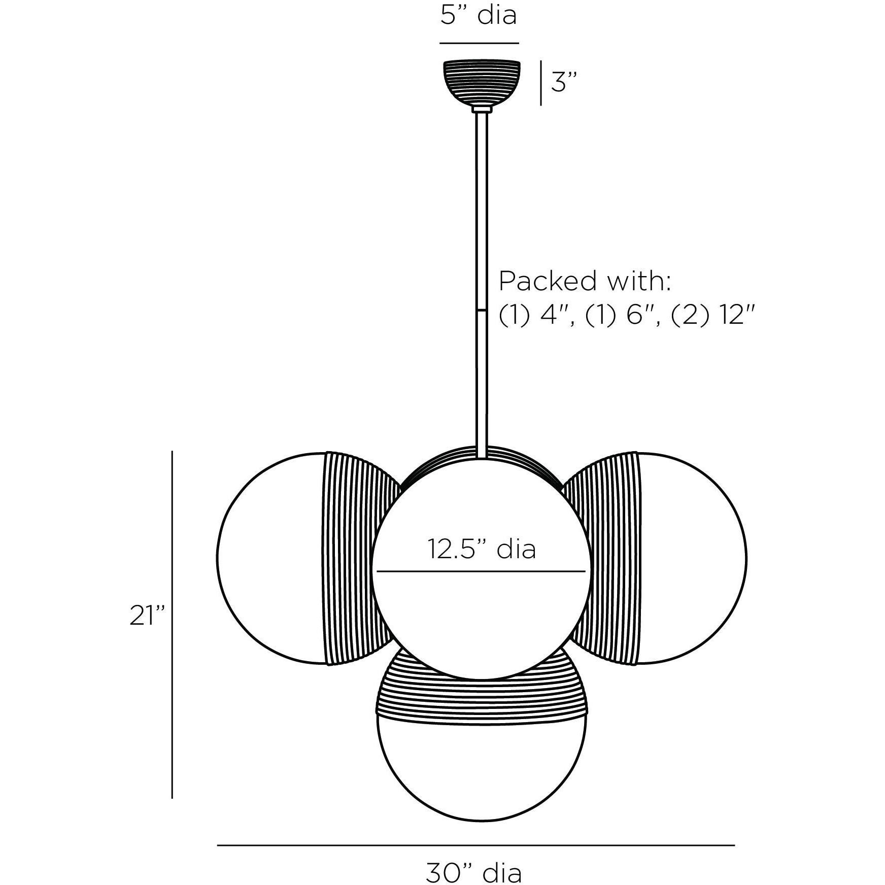 Baptiste 5 Light 30 inch Antique Brass Chandelier Ceiling Light