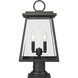 Broughton 2 Light 21.25 inch Black Outdoor Pier Mounted Fixture