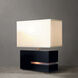 Zen 20 inch 9 watt Dark Brown and Brushed Nickel Table Lamp Portable Light