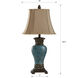 Signature 30 inch 60 watt Blue and Brown Table Lamp Portable Light