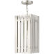 Greenwich 1 Light 8 inch Brushed Nickel Outdoor Pendant Lantern