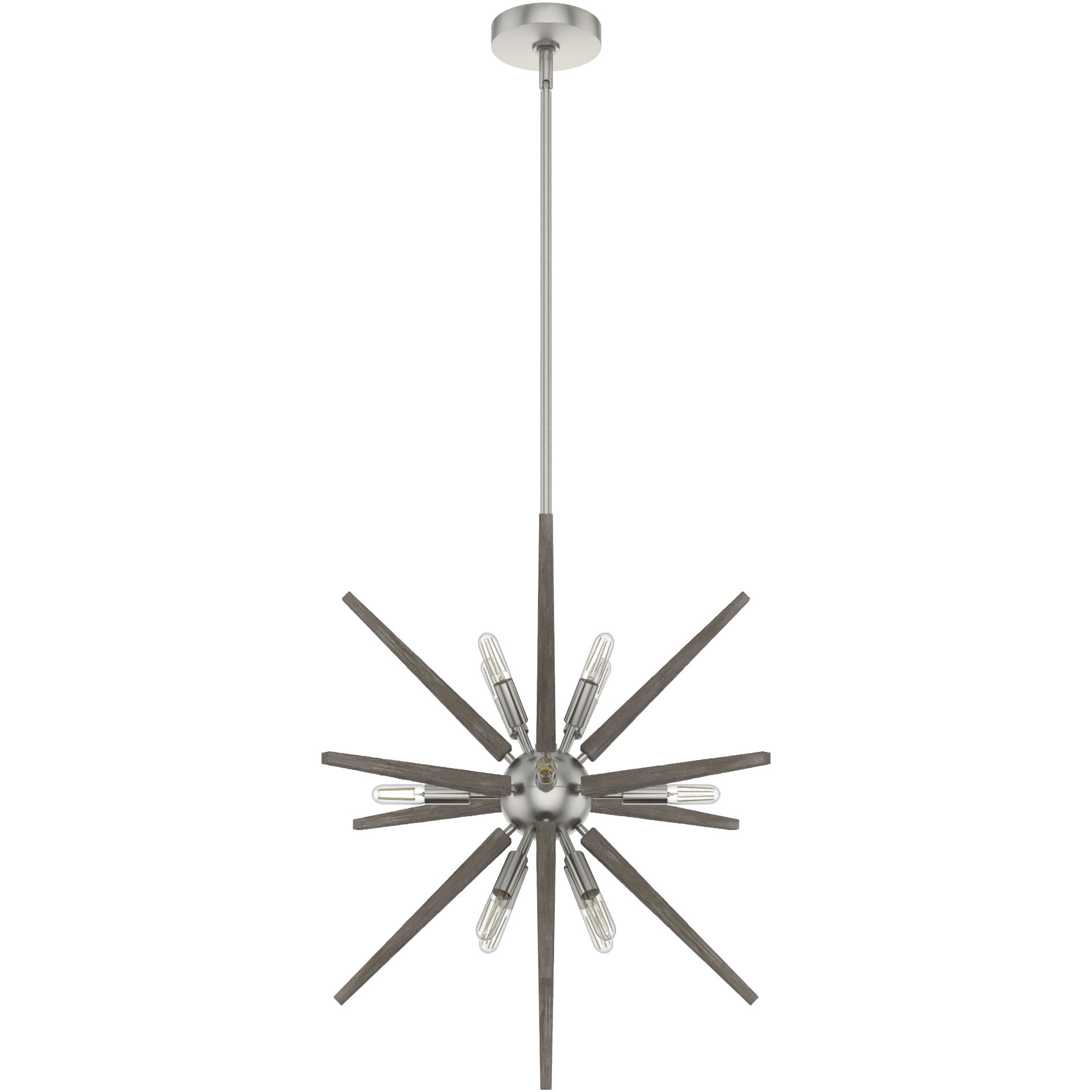Jupiter Star 12 Light 24 inch Brushed Nickel Pendant Ceiling Light