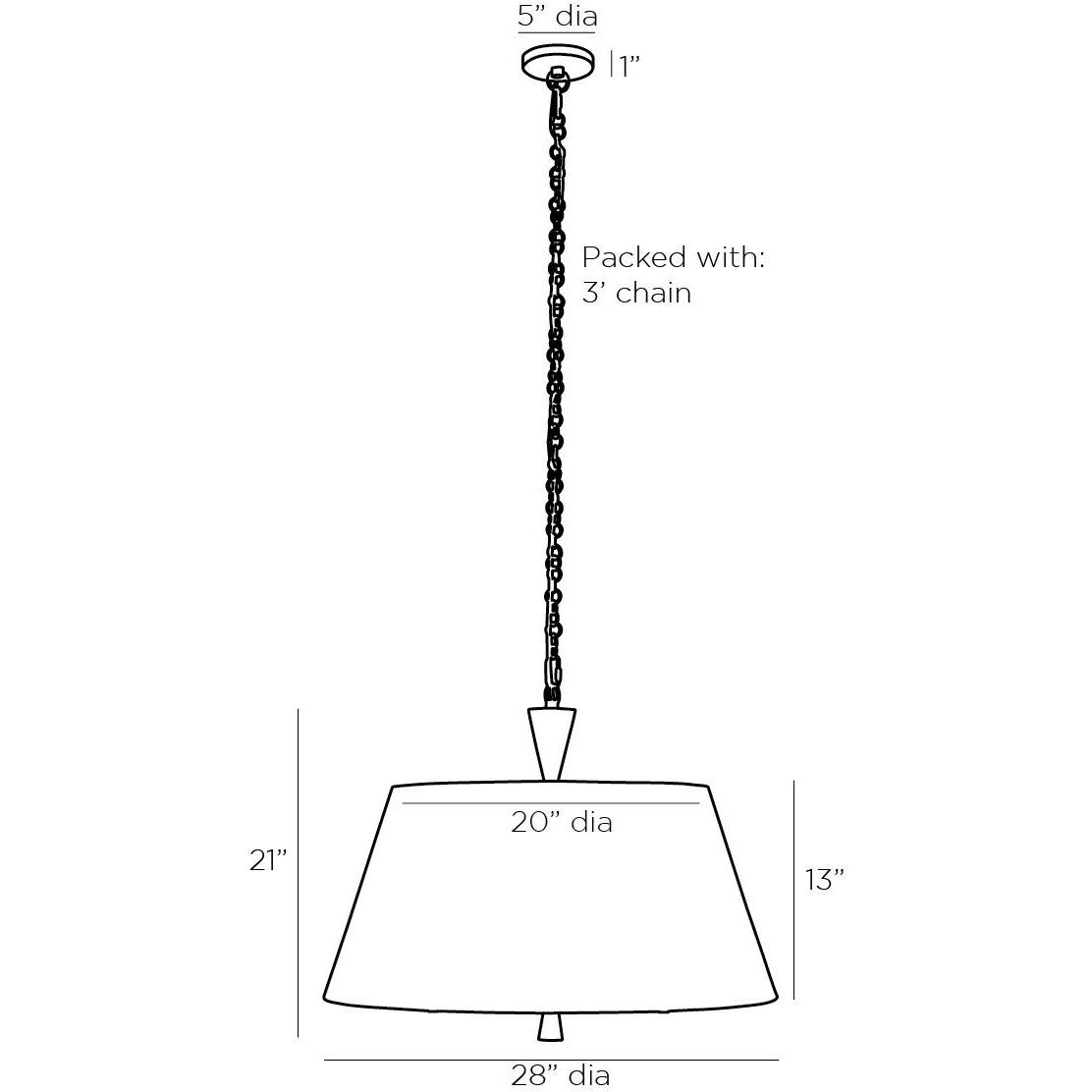Luzen 2 Light 28 inch English Bronze Pendant Ceiling Light