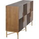 Cameron Dark Natural and Gold Cabinet