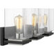 Crossroads 3 Light 23 inch Matte Black Bathroom Vanity Lights Wall Light