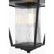York 1 Light 10 inch Black Outdoor Pendant