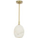 Regina Andrew Artemis 1 Light 8 inch Natural Brass Pendant Ceiling Light in Alabaster Glass 16-1523NB-ALB - Open Box
