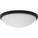 Button LED 17 inch Matte Black LED Flush Mount Ceiling Light