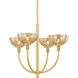 Eva 4 Light 25.5 inch Aged Brass Chandelier Ceiling Light