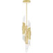 Croissant 6 Light 7 inch Satin Gold Pendant Ceiling Light