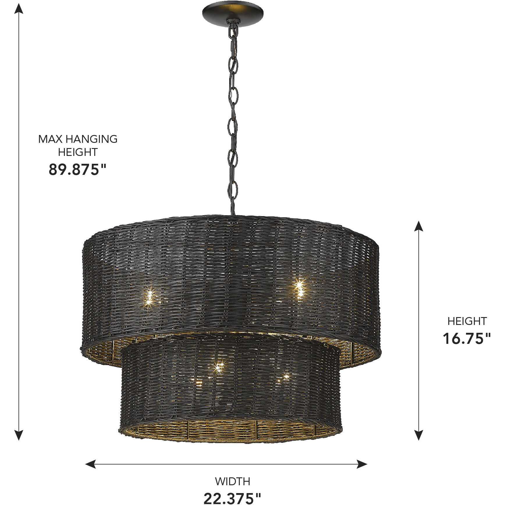 Erma 6 Light 22.38 inch Matte Black Chandelier Ceiling Light